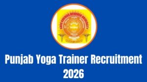 Punjab Yoga Trainer Recruitment 2026