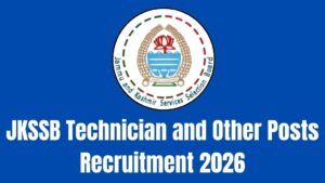 JKSSB Technician and Other Posts Recruitment 2026