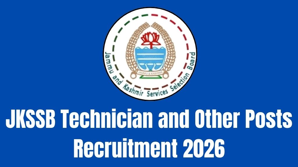 JKSSB Technician and Other Posts Recruitment 2026
