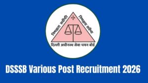 DSSSB Recruitment 2026