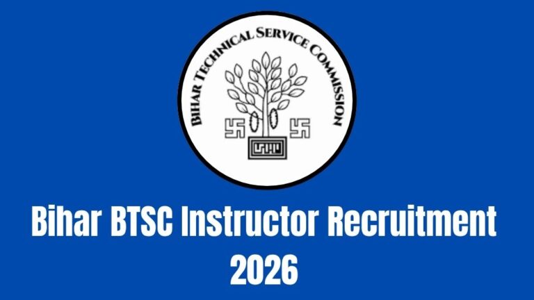 Bihar BTSC Instructor Recruitment 2026