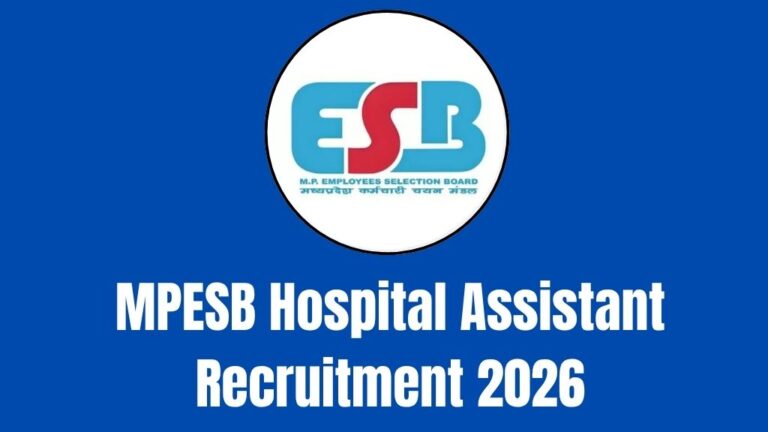 MPESB Hospital Assistant Recruitment 2026