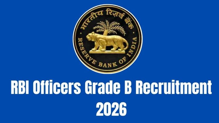 RBI Officers Grade B Recruitment 2026