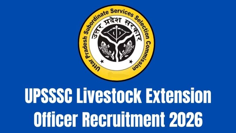 UPSSSC Livestock Extension Officer Recruitment 2026