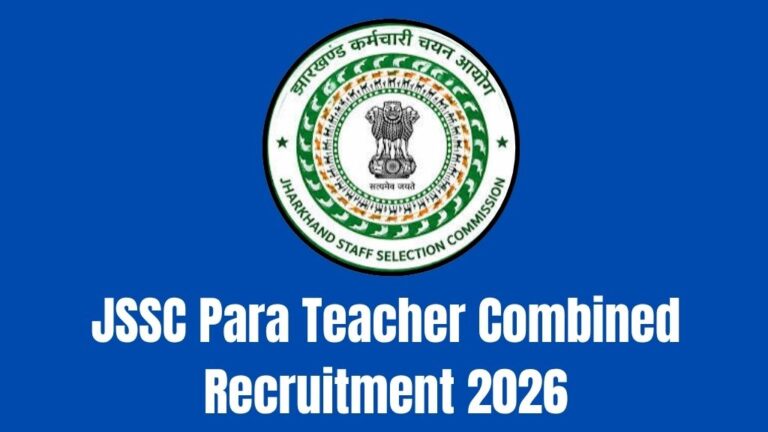 JSSC Para Teacher Combined Recruitment 2026